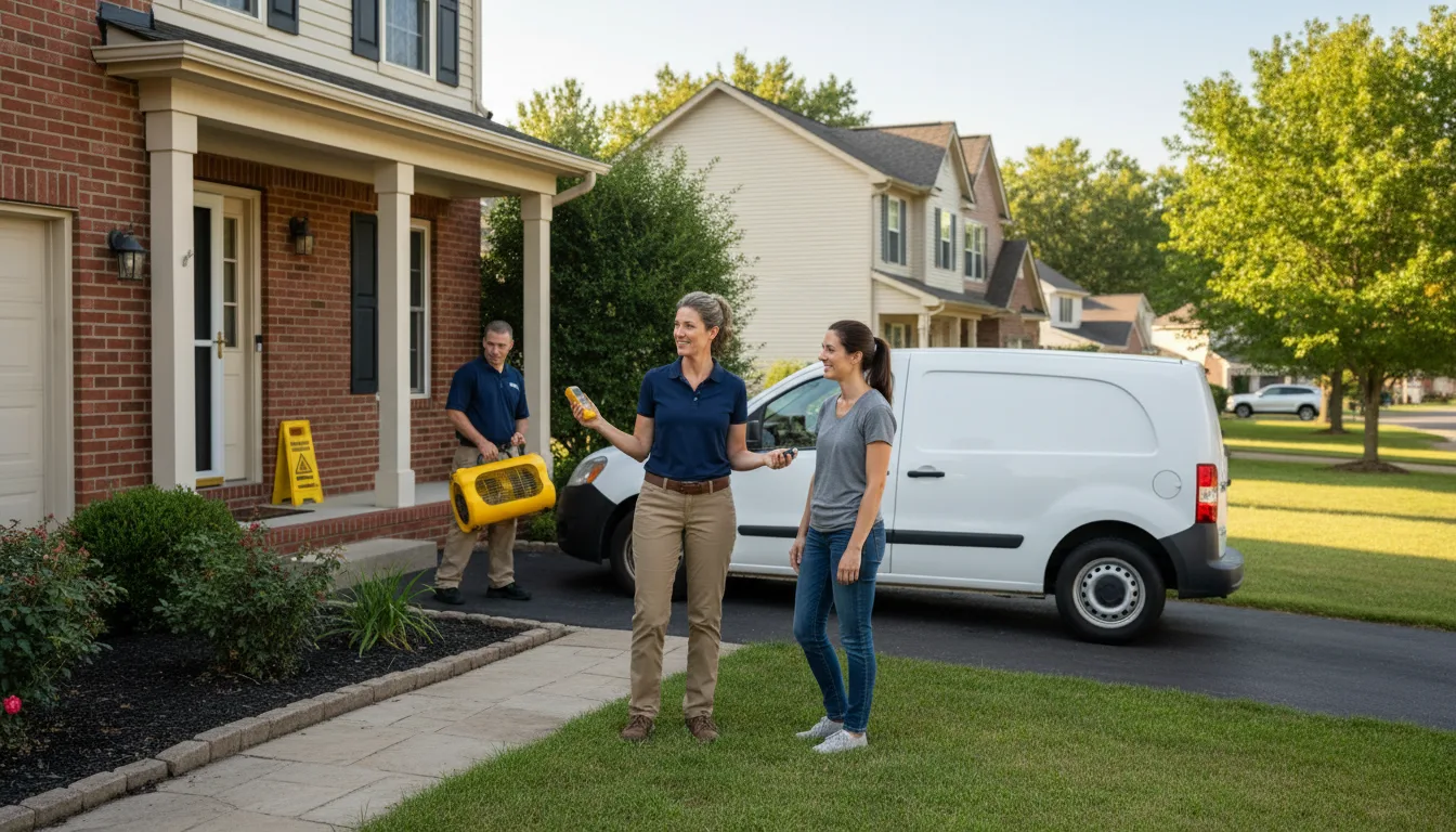 Residential water damage restoration in Medina, ND